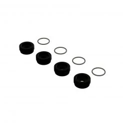 ARRMA Front Hub Nut Includes O-Rings, Aluminum, Black (4)