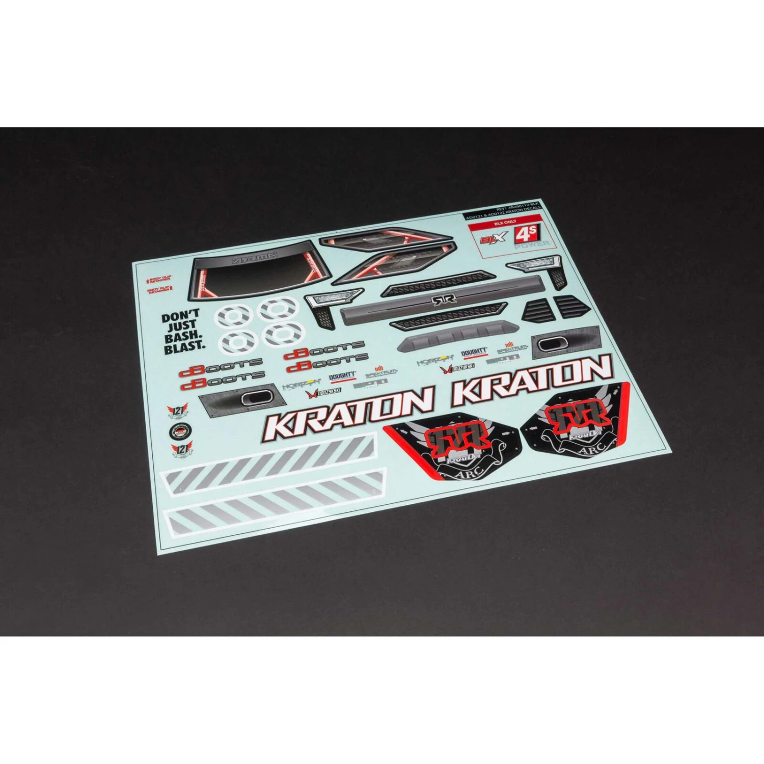 ARRMA 1/10 Clear Body with Decals: KRATON 4X4 4 ARRMA 1/10 Clear Body with Decals: KRATON 4X4 - Image 2