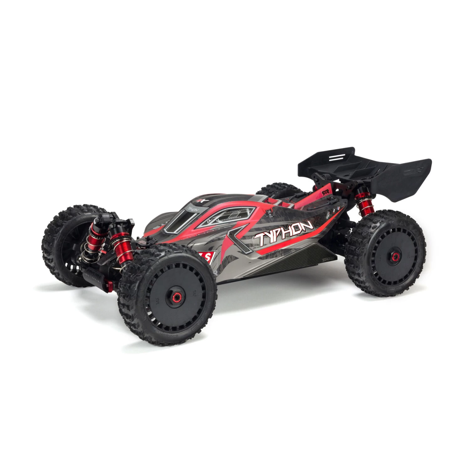 ARRMA 1/8 Painted Body with Decals, Black/Red: TYPHON 6S 3 ARRMA 1/8 Painted Body with Decals, Black/Red: TYPHON 6S