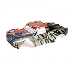 ARRMA 1/7 Painted Body, Silver/Red: MOJAVE 6S BLX