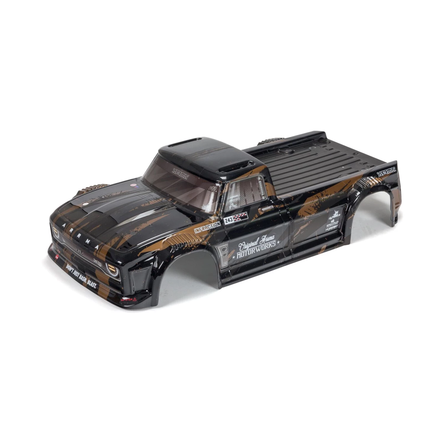 ARRMA 1/8 Finished Body, Black/Gold: INFRACTION 3 ARRMA 1/8 Finished Body, Black/Gold: INFRACTION