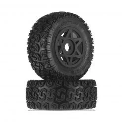 ARRMA 1/10 dBoots Sidewinder 2 Front/Rear 2.2/3.0 Pre-Mounted Tires, 17mm Hex, Black (2): 6S